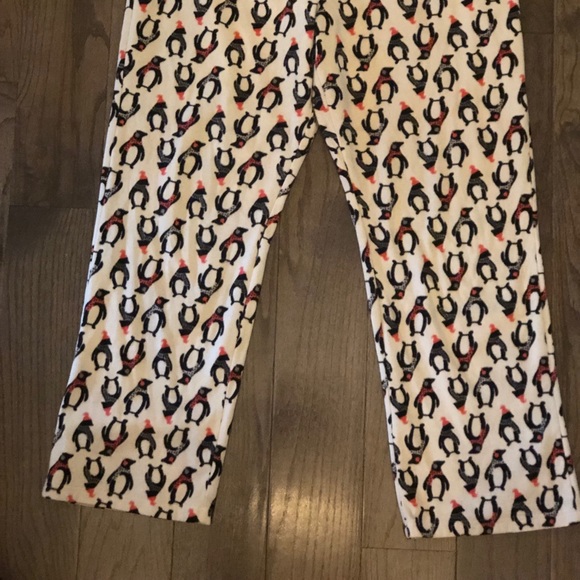 🔴 Warm Fleece Penguin Pajama Pants Bottoms XL - Picture 3 of 6